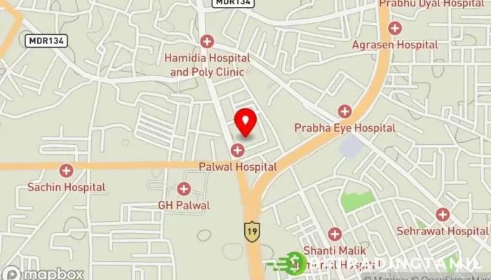 Plvl Haaspittl வரைபடம் - Palwal, பவல்ல்